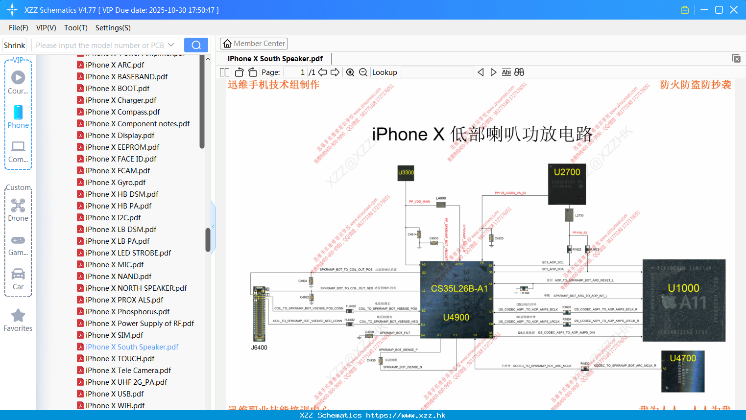 IPhone X South Speaker